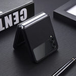 For Samsung Galaxy Z Flip4 5G Nylon Texture Anti-scratch PU Leather Coated PC Protective Phone Case