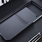 For Samsung Galaxy Z Flip4 5G Nylon Texture Anti-scratch PU Leather Coated PC Protective Phone Case