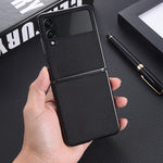 For Samsung Galaxy Z Flip4 5G Nylon Texture Anti-scratch PU Leather Coated PC Protective Phone Case