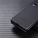 For Samsung Galaxy Z Fold4 5G Wear-resistant Nylon Texture PU Leather Coated PC Well-protected Phone Case