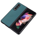 For Samsung Galaxy Z Fold4 5G Wear-resistant Nylon Texture PU Leather Coated PC Well-protected Phone Case