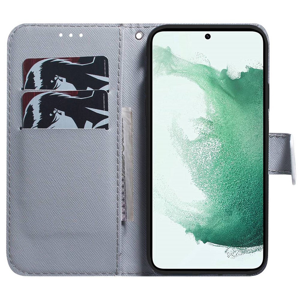 Samsung Galaxy A53 5G PU-läder Plånboksfodral med magnetisk stängning, 3D-mönstertryck, stativ och handledsrem