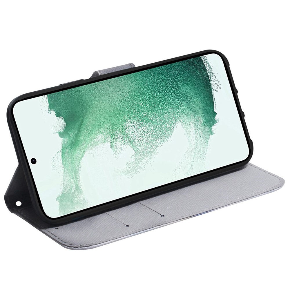 Samsung Galaxy A53 5G PU-läder Plånboksfodral med magnetisk stängning, 3D-mönstertryck, stativ och handledsrem