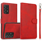 For Samsung Galaxy A33 5G Detachable 2-in-1 PU Leather Stand Wallet Phone Case with Wrist Strap