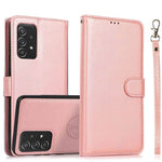 For Samsung Galaxy A33 5G Detachable 2-in-1 PU Leather Stand Wallet Phone Case with Wrist Strap