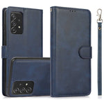 For Samsung Galaxy A33 5G Detachable 2-in-1 PU Leather Stand Wallet Phone Case with Wrist Strap