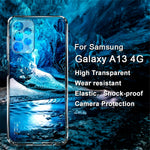 IMAK UX-5-serien til Samsung Galaxy A13 4G, fald- og stødabsorberende etui i blød TPU, gennemsigtig bagside med kamerabeskyttelse