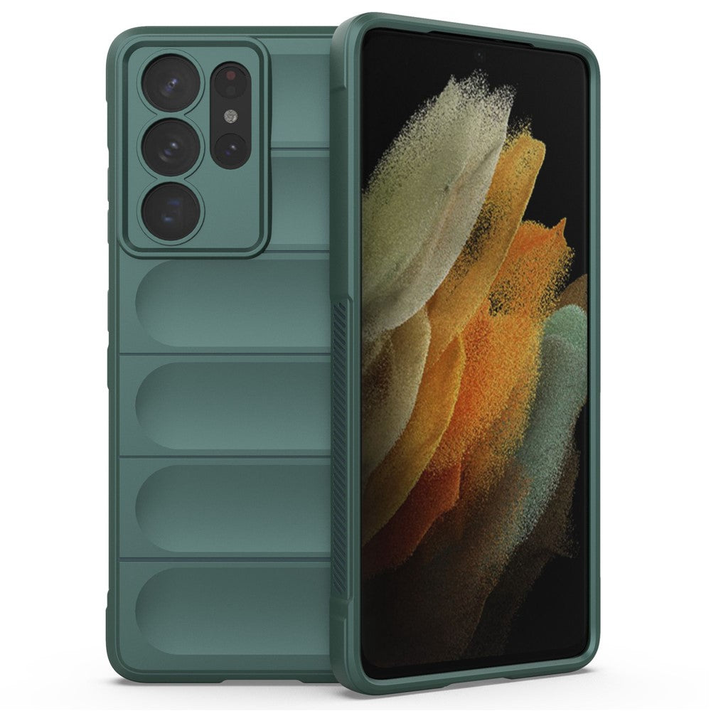 Robust mobilskal för Samsung Galaxy S21 Ultra 5G, fallskyddande TPU-skal med precisa utskärningar