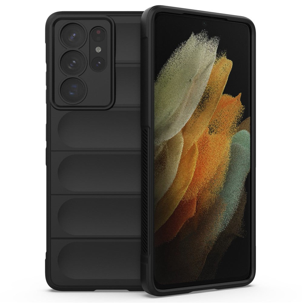 Robust mobilskal för Samsung Galaxy S21 Ultra 5G, fallskyddande TPU-skal med precisa utskärningar