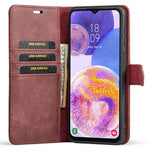 DG.MING for Samsung Galaxy A23 5G (Global Version) / 4G Split Leather Stand Folio Cover Magnetic Closure Detachable 2-in-1 Flip Wallet Case