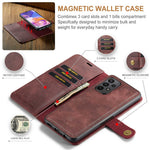 DG.MING for Samsung Galaxy A23 5G (Global Version) / 4G Split Leather Stand Folio Cover Magnetic Closure Detachable 2-in-1 Flip Wallet Case