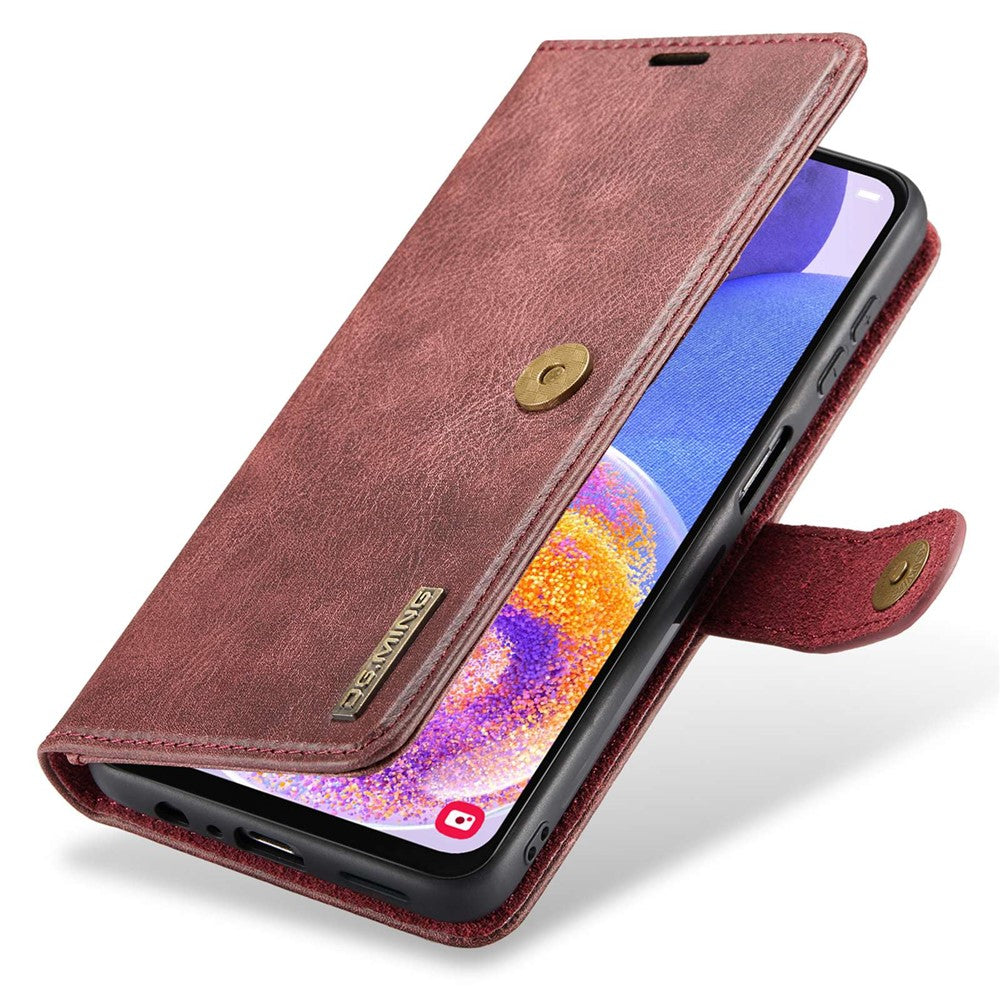 DG.MING for Samsung Galaxy A23 5G (Global Version) / 4G Split Leather Stand Folio Cover Magnetic Closure Detachable 2-in-1 Flip Wallet Case