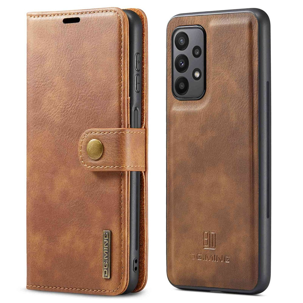 DG.MING for Samsung Galaxy A23 5G (Global Version) / 4G Split Leather Stand Folio Cover Magnetic Closure Detachable 2-in-1 Flip Wallet Case