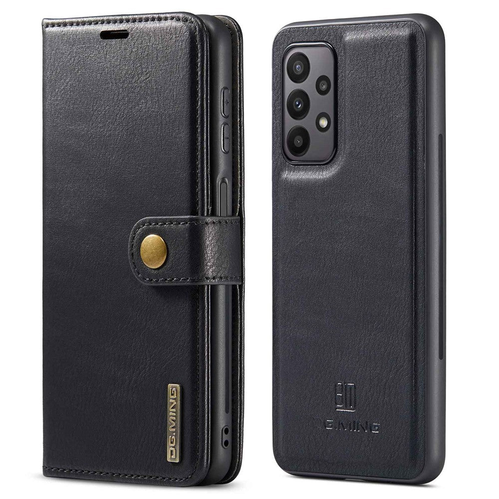 DG.MING for Samsung Galaxy A23 5G (Global Version) / 4G Split Leather Stand Folio Cover Magnetic Closure Detachable 2-in-1 Flip Wallet Case