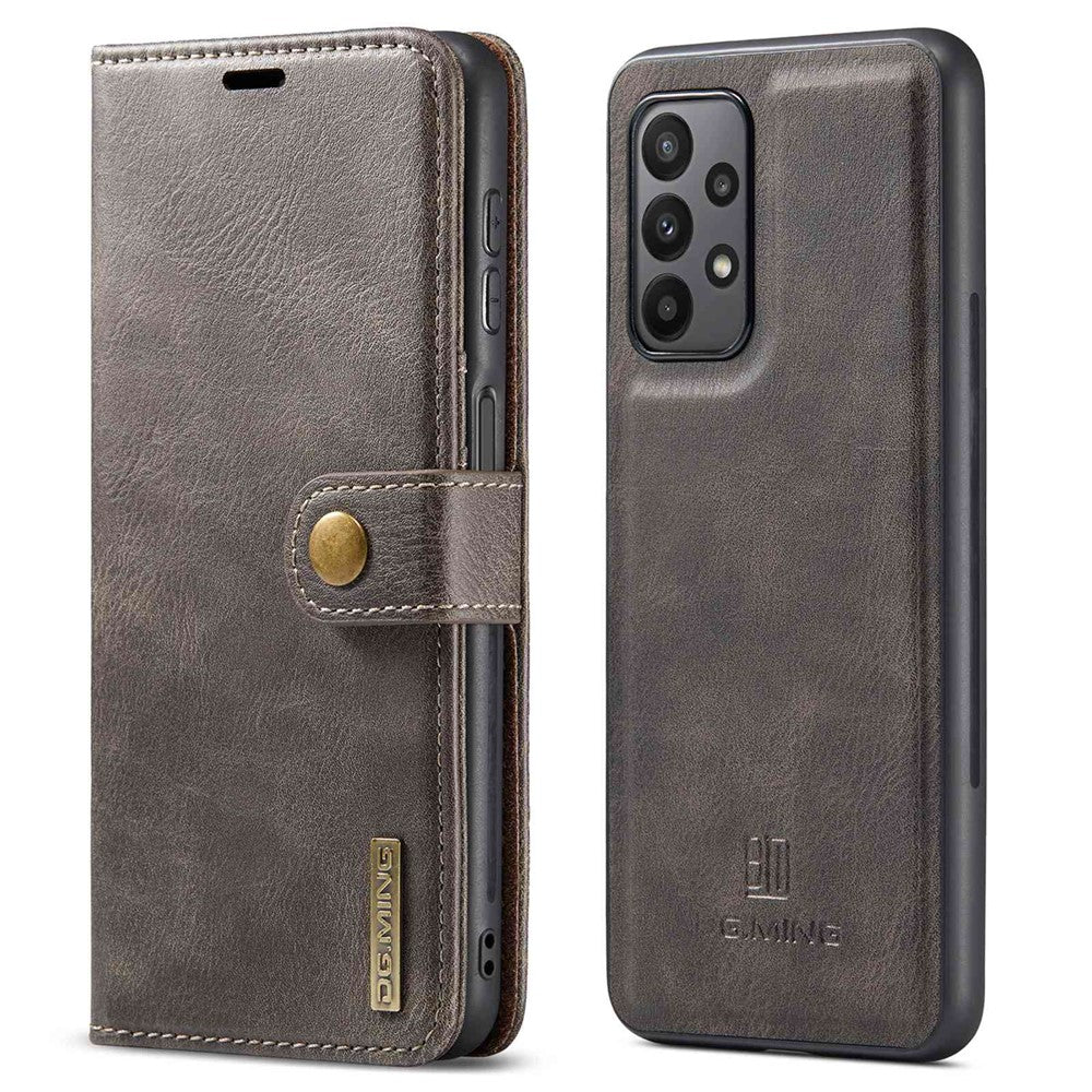 DG.MING for Samsung Galaxy A23 5G (Global Version) / 4G Split Leather Stand Folio Cover Magnetic Closure Detachable 2-in-1 Flip Wallet Case