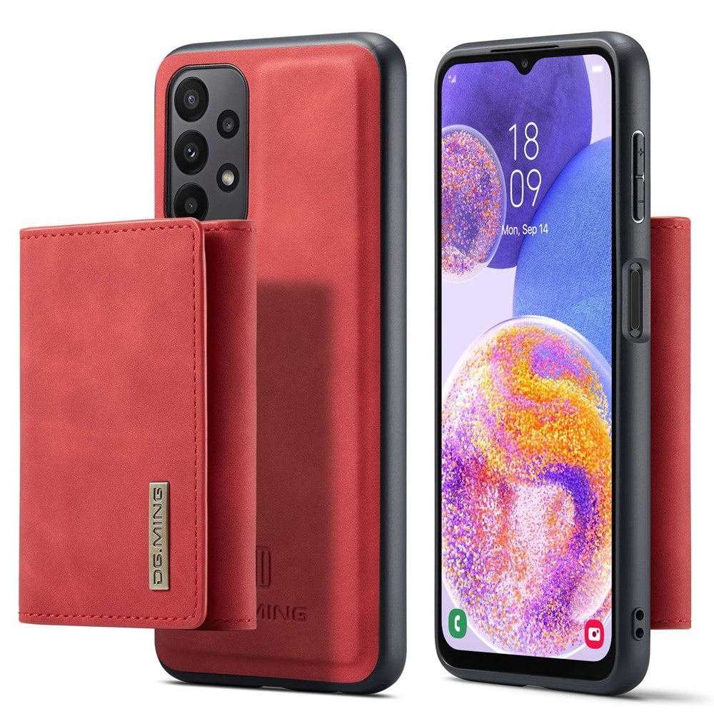 DG.MING M1 Series for Samsung Galaxy A23 5G (Global Version) / 4G Detachable 2-in-1 Wallet Style Wear-resistant Support Wireless Charging Cell Phone Case