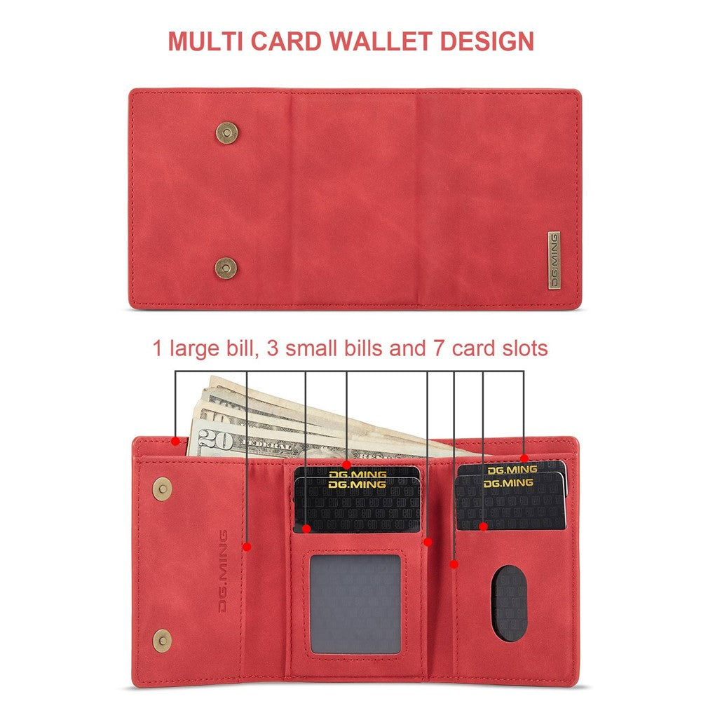 DG.MING M1 Series for Samsung Galaxy A23 5G (Global Version) / 4G Detachable 2-in-1 Wallet Style Wear-resistant Support Wireless Charging Cell Phone Case