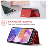 DG.MING M1 Series for Samsung Galaxy A23 5G (Global Version) / 4G Detachable 2-in-1 Wallet Style Wear-resistant Support Wireless Charging Cell Phone Case