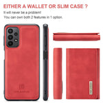 DG.MING M1 Series for Samsung Galaxy A23 5G (Global Version) / 4G Detachable 2-in-1 Wallet Style Wear-resistant Support Wireless Charging Cell Phone Case