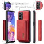 DG.MING M1 Series for Samsung Galaxy A23 5G (Global Version) / 4G Detachable 2-in-1 Wallet Style Wear-resistant Support Wireless Charging Cell Phone Case