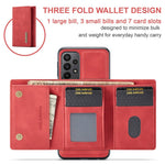 DG.MING M1 Series for Samsung Galaxy A23 5G (Global Version) / 4G Detachable 2-in-1 Wallet Style Wear-resistant Support Wireless Charging Cell Phone Case