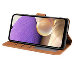 Samsung Galaxy A13 4G / 5G / A04s 4G (164,7 mm) PU-läder plånboksfodral med stativ och handledsrem