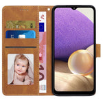 Samsung Galaxy A13 4G / 5G / A04s 4G (164,7 mm) PU-läder plånboksfodral med stativ och handledsrem