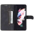 AZNS For Samsung Galaxy Z Fold4 5G PU Leather Wallet Case Magnetic Closure Stand Flip Protective Phone Cover