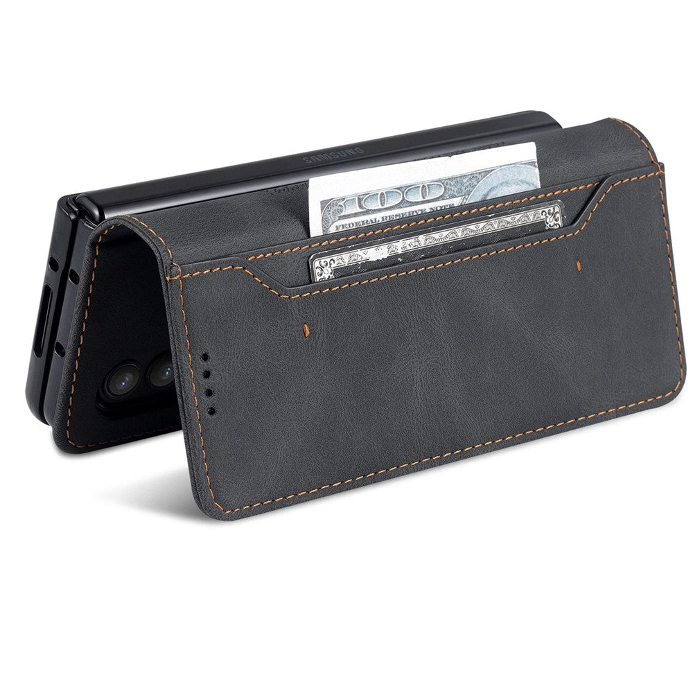 AZNS For Samsung Galaxy Z Fold4 5G PU Leather Wallet Case Magnetic Closure Stand Flip Protective Phone Cover