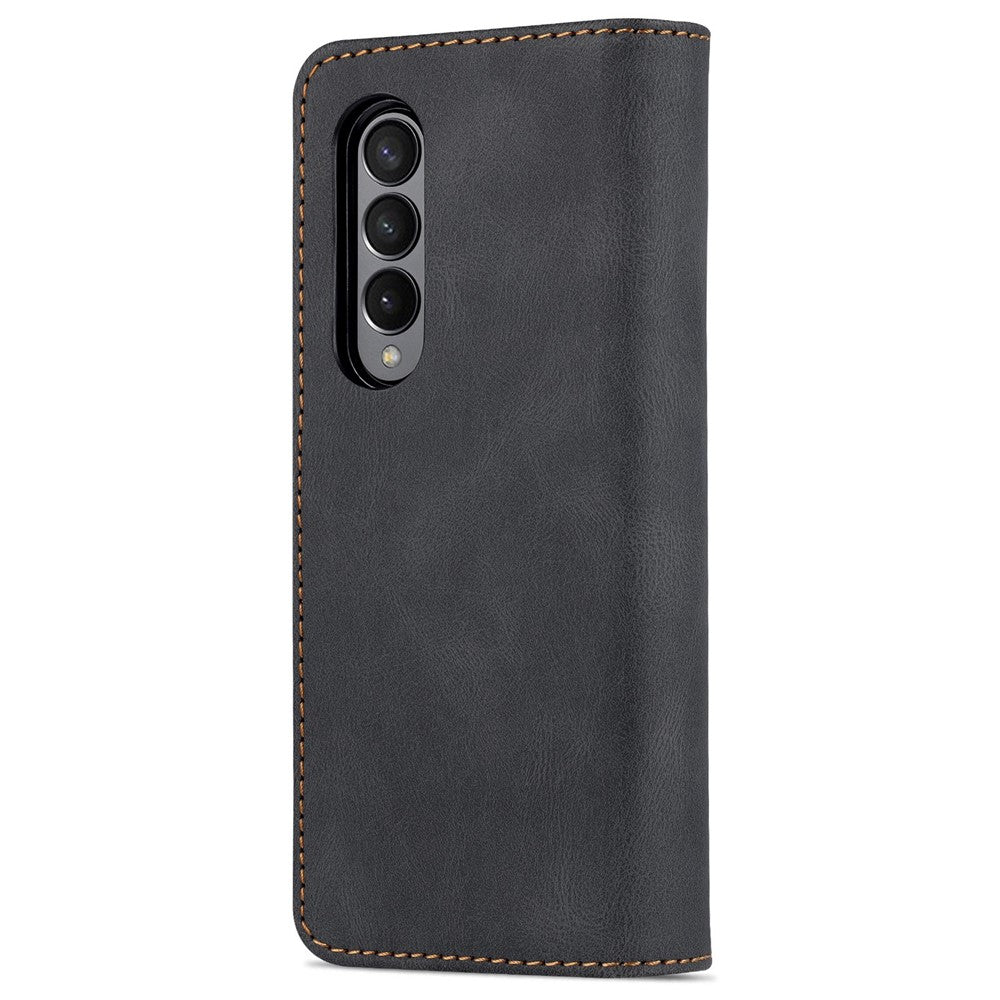 AZNS For Samsung Galaxy Z Fold4 5G PU Leather Wallet Case Magnetic Closure Stand Flip Protective Phone Cover