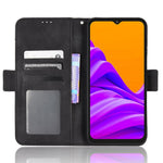 For Samsung Galaxy Xcover6 Pro 5G PU Leather Wear-resistant Phone Case Wallet Stand Cover Shell with Multiple Card Slots
