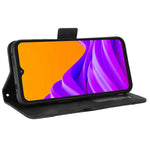 For Samsung Galaxy Xcover6 Pro 5G PU Leather Wear-resistant Phone Case Wallet Stand Cover Shell with Multiple Card Slots