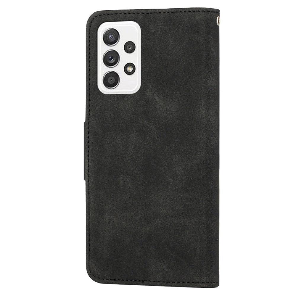 For Samsung Galaxy A52 4G/5G/A52s 5G Good Protection Magnetic Clasp PU Leather Case Solid Color Wallet Stand Anti-scratch Phone Cover