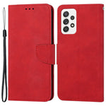 For Samsung Galaxy A52 4G/5G/A52s 5G Good Protection Magnetic Clasp PU Leather Case Solid Color Wallet Stand Anti-scratch Phone Cover