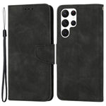 For Samsung Galaxy S22 Ultra 5G Solid Color Drop-proof Phone Case PU Leather Wallet Stand Cover