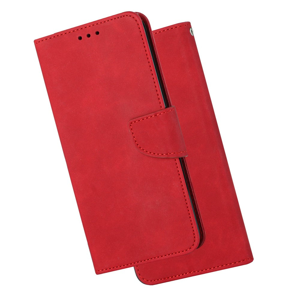 Til Samsung Galaxy A22 4G (EU-version) Ensfarvet PU-læder Stødsikkert Telefoncover med Pungstativ