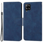 Til Samsung Galaxy A22 4G (EU-version) Ensfarvet PU-læder Stødsikkert Telefoncover med Pungstativ