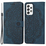For Samsung Galaxy A52 5G/4G/A52s 5G Magnetic Clasp PU Leather Stand Mandala Flower Imprinted Phone Case Shockproof Mobile Phone Wallet Cover