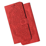 For Samsung Galaxy A13 4G Mandala Flower Imprinted Shockproof Phone Case PU Leather Stand Wallet Phone Shell