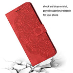 For Samsung Galaxy A13 4G Mandala Flower Imprinted Shockproof Phone Case PU Leather Stand Wallet Phone Shell
