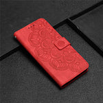 For Samsung Galaxy A13 4G Mandala Flower Imprinted Shockproof Phone Case PU Leather Stand Wallet Phone Shell