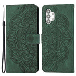 For Samsung Galaxy A13 4G Mandala Flower Imprinted Shockproof Phone Case PU Leather Stand Wallet Phone Shell