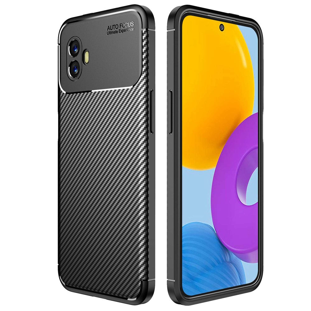 Til Samsung Galaxy Xcover 6 Pro 5G cover – kulfibertekstur, ridsefast, blød TPU, stødsikker bagskal