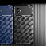 Til Samsung Galaxy Xcover 6 Pro 5G cover – kulfibertekstur, ridsefast, blød TPU, stødsikker bagskal
