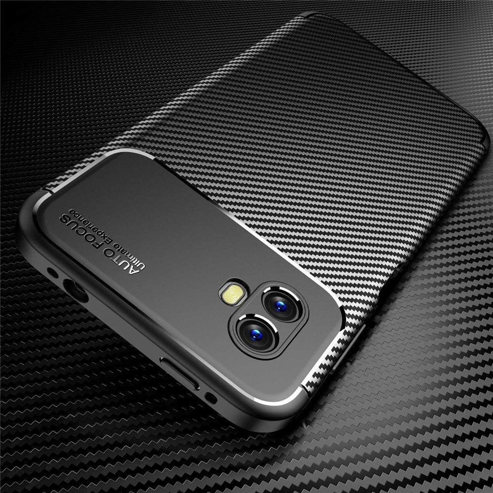 Til Samsung Galaxy Xcover 6 Pro 5G cover – kulfibertekstur, ridsefast, blød TPU, stødsikker bagskal