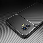 Til Samsung Galaxy Xcover 6 Pro 5G cover – kulfibertekstur, ridsefast, blød TPU, stødsikker bagskal