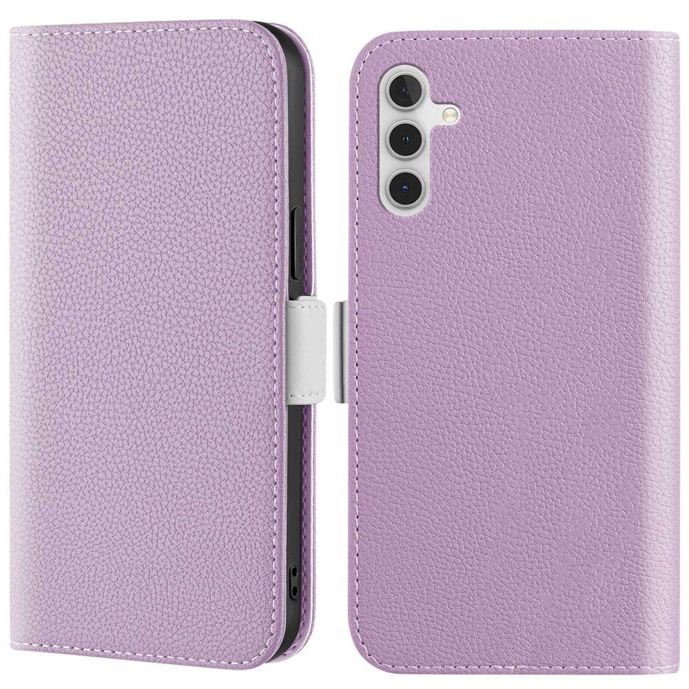 Samsung Galaxy A13 4G / 5G / A04s 4G (164,7 mm) Godisfärgad Litchitextur Stötsäkert Läderfodral Reptåligt Plånboksfodral