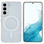 Samsung Galaxy S22+ 5G-cover i hård akryl og blød TPU, ridsefast, gennemsigtigt magnetcover