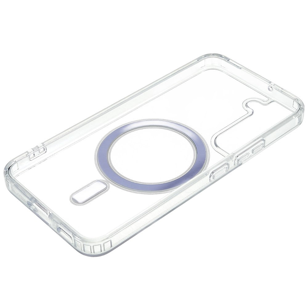 Samsung Galaxy S22+ 5G-cover i hård akryl og blød TPU, ridsefast, gennemsigtigt magnetcover
