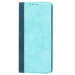 For Samsung Galaxy A53 5G Bi-color Splicing Magnetic Auto-absorbed PU Leather Phone Case with Wallet Stand